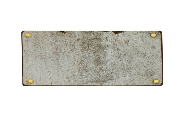 istock Blanked and Dirty vehicle license plate isolated on white background. 1148575234