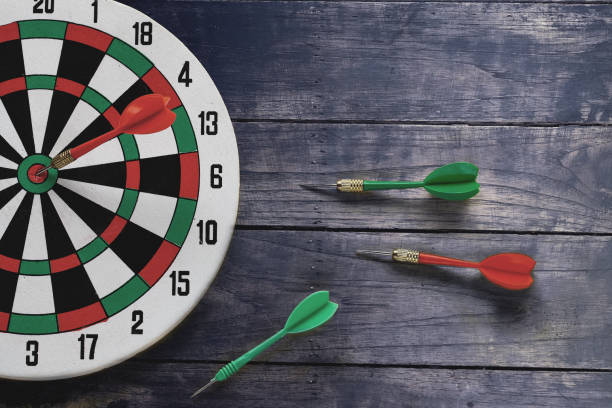 istock Dart arrow on target dartboard ,Business success concept. 1148575235