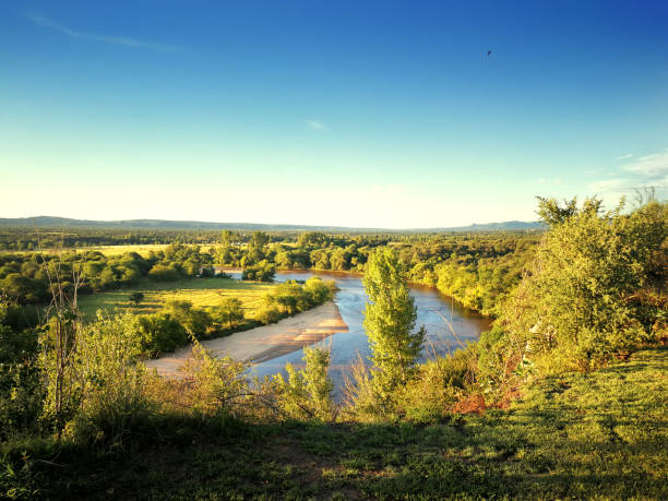 The Rhine riverbank in Rodenkirchen near Cologne