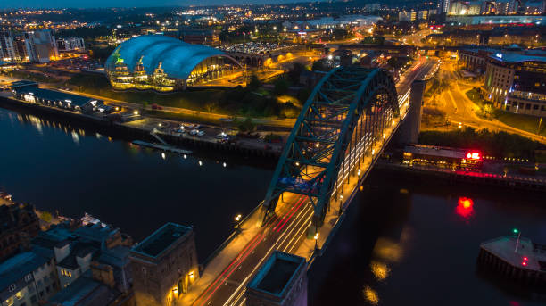 Tyne Bridge Tyne Bridge at night with views of the sage tyne bridge stock pictures, royalty-free photos & images