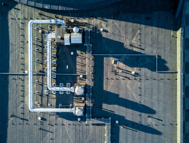 istock Ventilation system. The roof of the building. 1148584656