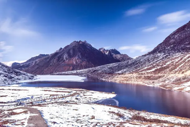 The Sela Pass is a high-altitude mountain pass located on the border between the Tawang and West Kameng Districts of Arunachal Pradesh state in India. It has an elevation of 4170 m