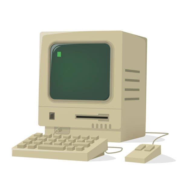 istock funny cartoon illustration of a retro computer 1148586388