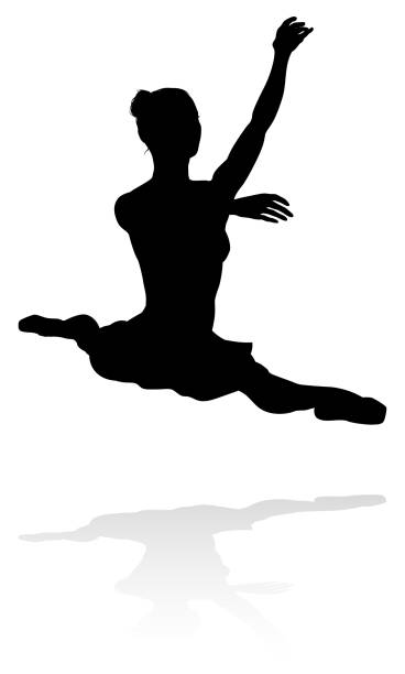 ilustraciones, imágenes clip art, dibujos animados e iconos de stock de dancing ballet bailarina silhouette - young women women white background real people