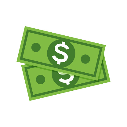 Dollar money icon. Cash sign bill symbol flat payment, dollar currency icon.