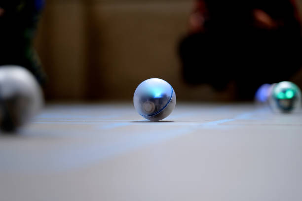 istock The ball is a robot on the playing surface 1148592924