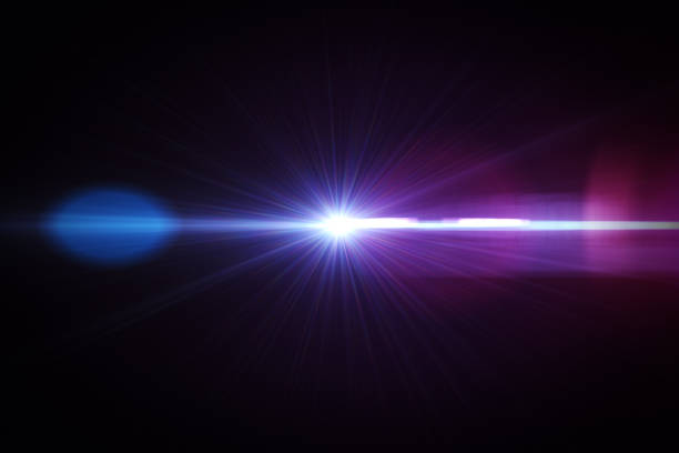 istock Futuristic Lens Flare on Black Background 1148593864