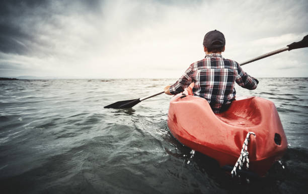 istock Kayaking at stormy weather 1148593881