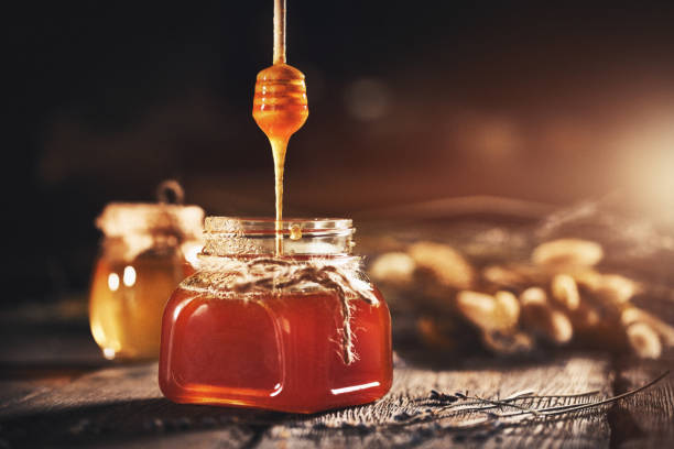 istock Honey products on wooden table 1148593955