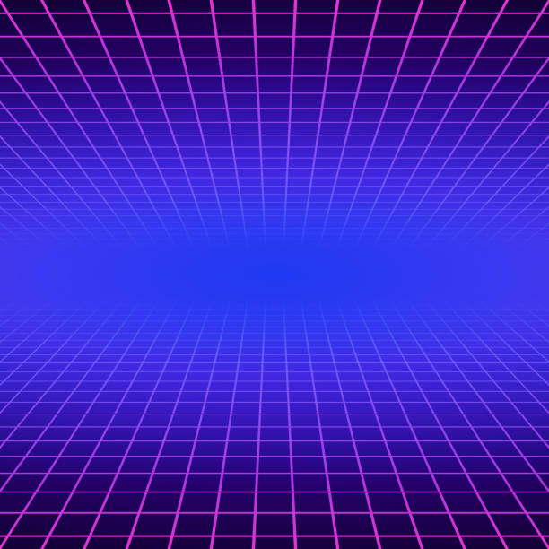 synth wave retro-hintergrund. synthwave 80s vapor vektorspiel plakat neon futuristische laser-raumarcade - futurismus stock-grafiken, -clipart, -cartoons und -symbole