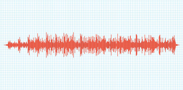 seismogram 지진 진도 그래프 다이어그램. 지진계 또는 음파 진동 리히터 활동 - geological feature audio stock illustrations