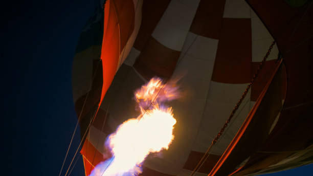 istock Fire from gas jet burner in hot air balloon 1148595634