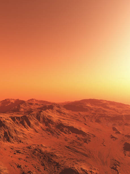 화성 풍경 그림 스톡 사진