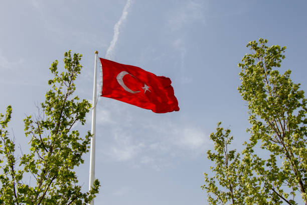 istock Turkish national flag hang on a pole 1148599678