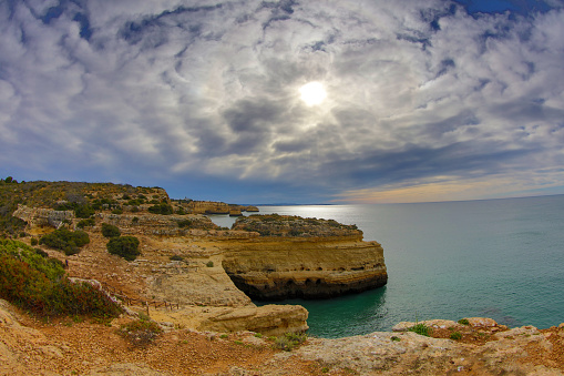 Amazing cliffs in Sagres, Algarve, Portugal.