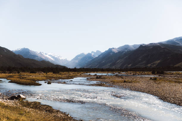 istock Beautiful sunny mountain valley in Patagonia 1148609528
