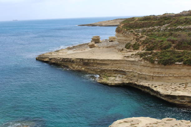 istock Rocky beach bay on Malta 1148609907