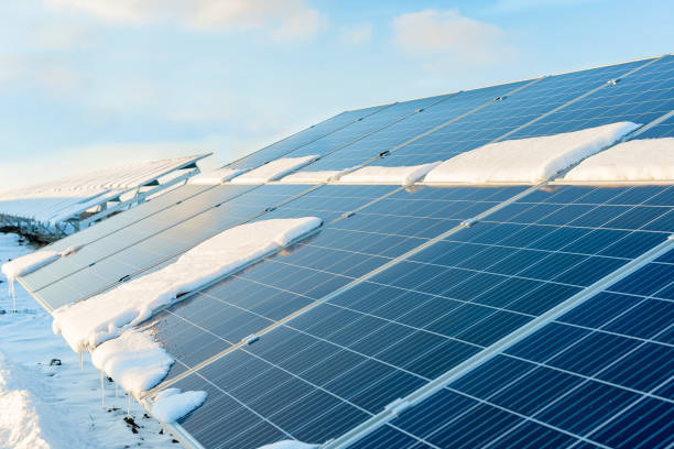 istock Solar panels as a small part of a solar power plant 1148611149