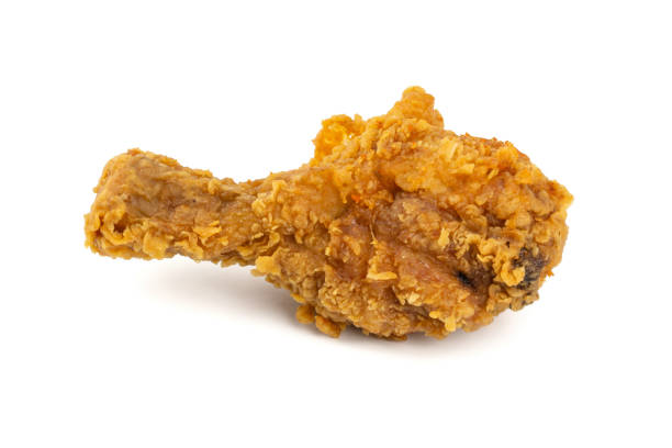 istock Hot and Crispy fried chicken drumstick legs isolated on a white background. 1148615780