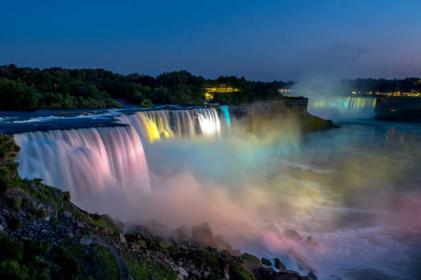Niagara Falls In The Summer During Beautiful Evening Stock Photo - Download  Image Now - iStock