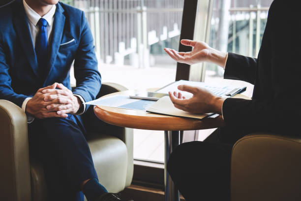 istock Professional executive manager, Business partner discussing ideas marketing plan and presentation project of investment at meeting and analyzing on document data, financial and investment concept 1148622506