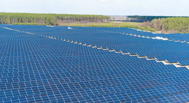 istock Section of the solar panels - the top view 1148623775