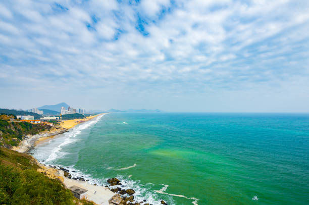 istock Panoramic view of a white sand beach in Hailing Island 1148625574