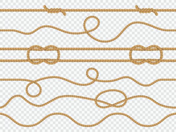 illustrations, cliparts, dessins animés et icônes de corde marine sans soudure. motif noeud nautique, corde droite marine ficelle cordes ornement papier peint modèle - tangled rope tied knot backgrounds