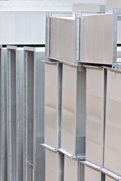 istock Elements and parts made of galvanized sheet for various ventilation systems 1148630118