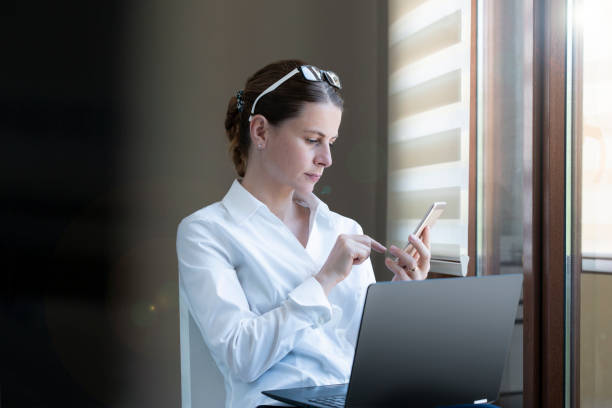 istock Businesswoman working at the office 1148630208