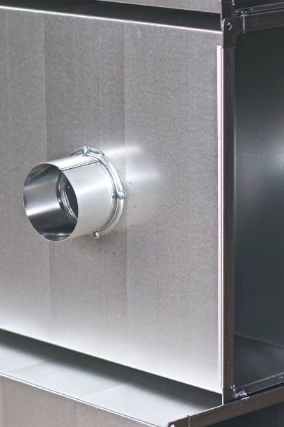 istock Elements and parts made of galvanized sheet for various ventilation systems 1148631505