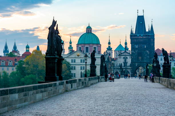 istock Charles Bridge (Karluv Most) at sunrise, Prague, Czech Republic 1148632542
