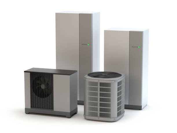 istock Air heat pumps system, white background 1148634822