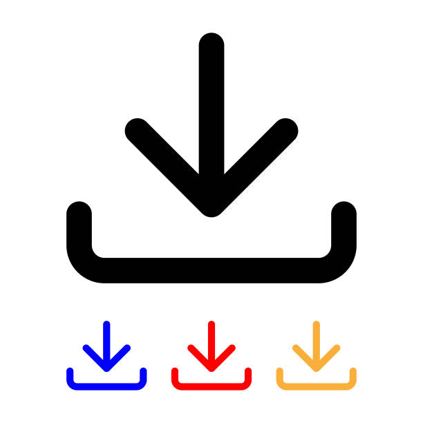 Download Icon. Vector Illustration EPS10 File. Stream stock illustrations