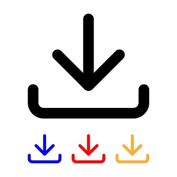 Vector illustration of Download Icon.