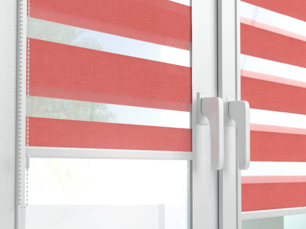istock Day and Night Roller Blind, coral color 1148634875