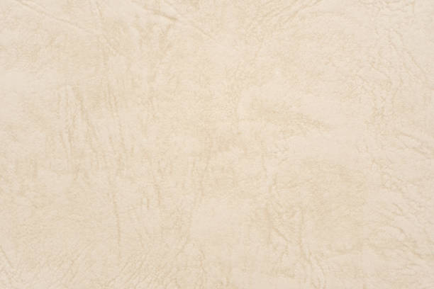 abstract beige leather texture paper background or backdrop. empty old cream parchment sheet for decorative design element. light brown crumpled surface for journal template presentation. - retro revival brown paper messy imagens e fotografias de stock