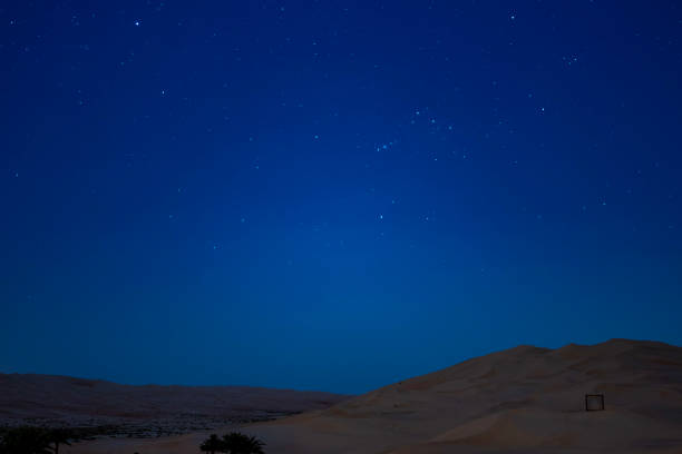 istock Starry night sky over dune dessert 1148636516