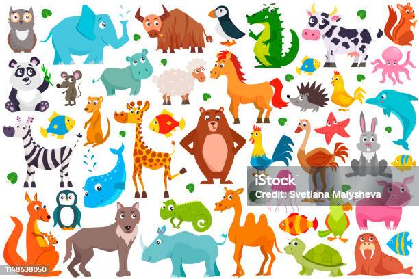 Ilustración de Conjunto De Animales De Dibujos Animados Lindos y más Vectores Libres de Derechos de Animal - Animal, Monada, Lobo - iStock Ilustración de Conjunto De Animales De Dibujos Animados Lindos y más Vectores Libres de Derechos de Animal - Animal, Monada, Lobo - iStock
