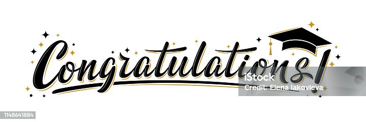 istock "Congratulations!" greeting sign. Congrats Graduated. 1148641884