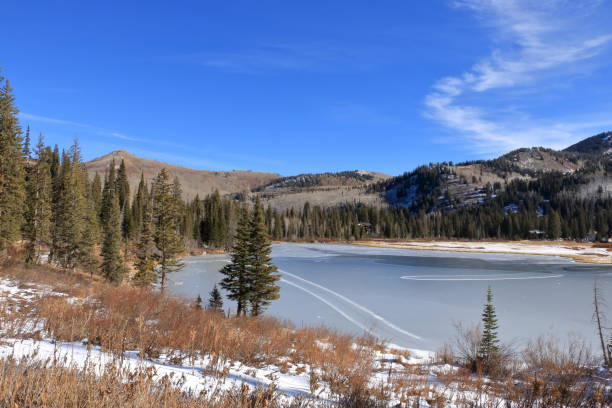 istock Silver Lake freezing over in Wasatch Mountains 1148645420