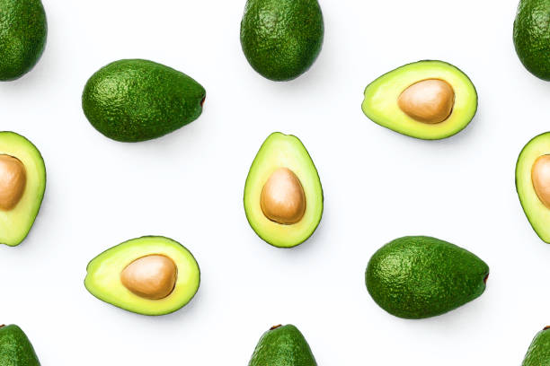istock Avocado food concept on white background 1148649653