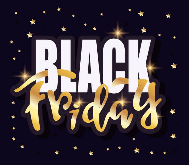 istock Black Friday Sale art lettering label poster banner 1148649859