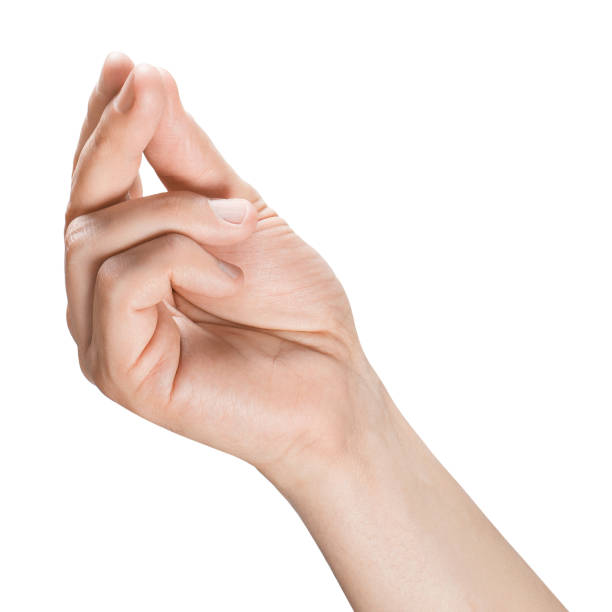 Hand gesture on white Male hand in a snapping gesture, isolated on white background click finger stock pictures, royalty-free photos & images