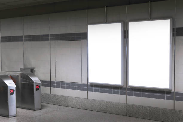 istock Blank billboard in subway or metro station, Useful for advertising 1148651703