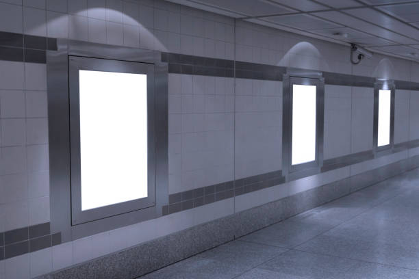 istock Blank billboard in subway or metro station, Useful for advertising 1148651713