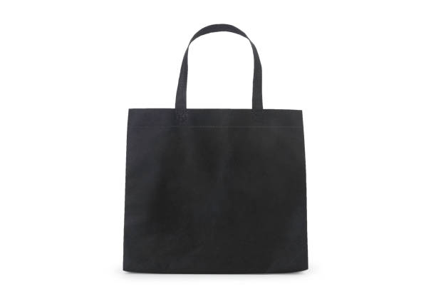 istock blank black fabric canvas bag isolated on white background with clipping path, eco concept 1148651725