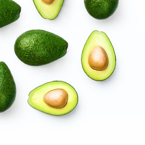 istock Avocado food concept on white background 1148655597