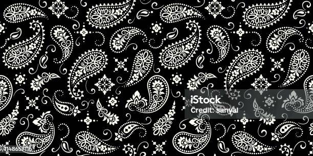 Seamless Pattern Based On Ornament Paisley Bandana Print Vector Ornament  Paisley Bandana Print Silk Neck Scarf