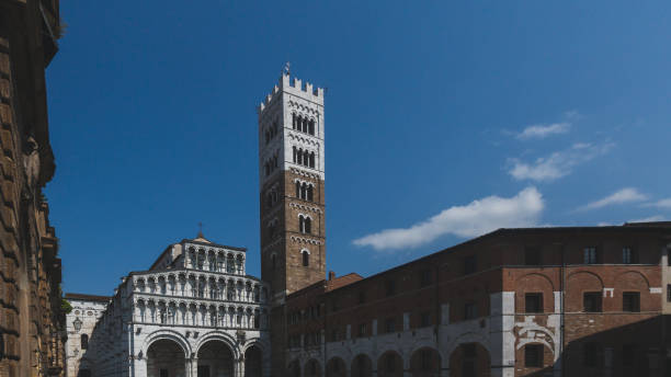 istock Front facade of St Martin Cathedral and tower, in Lucca, Tuscany, Italy 1148658708